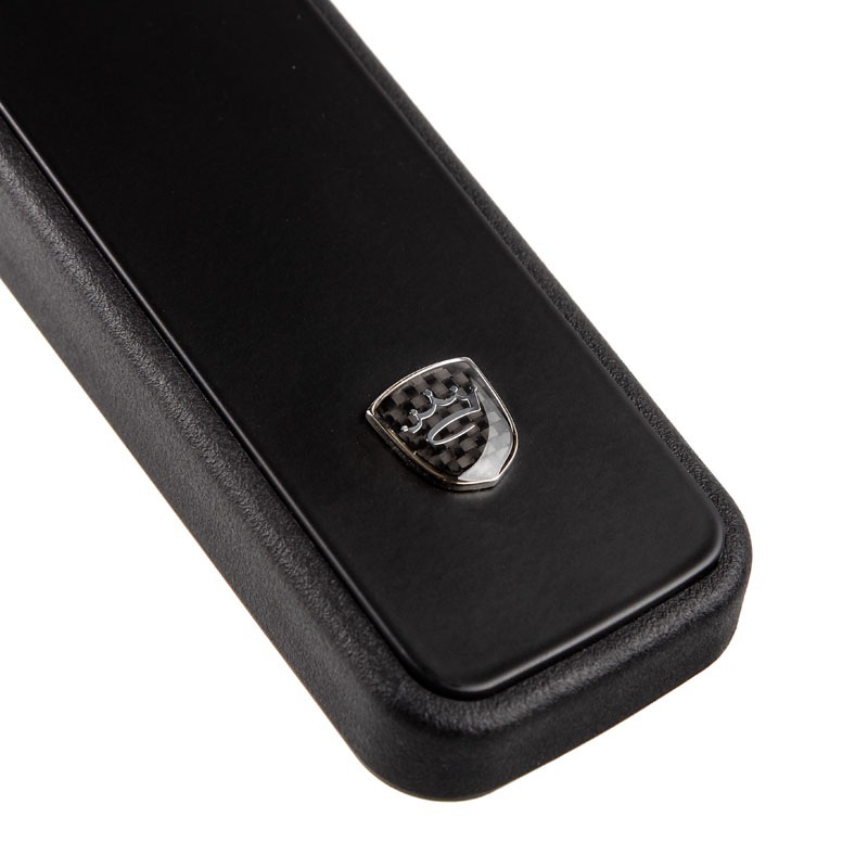 Podnóżek noblechairs czarny, naturalna skóra