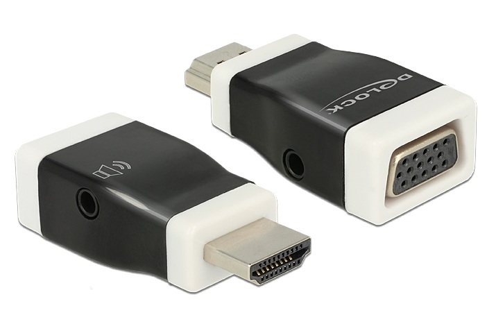 Delock Adapter HDMI-A(M) do VGA(F) + Audio (65586)