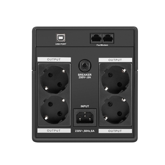 Zasilacz UPS Armac Home 1000F LED 4 gniazda Schuko 230V