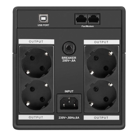 Zasilacz UPS Armac Home 1500F LED 4 gniazda Schuko 230V