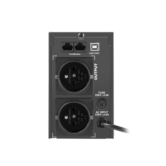 Zasilacz UPS Armac Office 650E LCD 2 polskie gniazda 230V metalowa obudowa