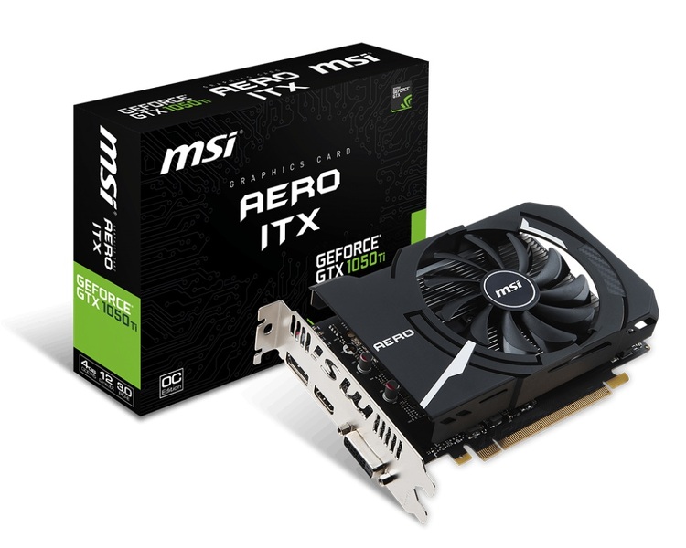 Zdjęcie produktu: MSI GeForce GTX 1050 Ti AERO ITX 4GB GDDR5 128bit PCI-e (GeForce GTX 1050 Ti AERO ITX 4G OCV1)