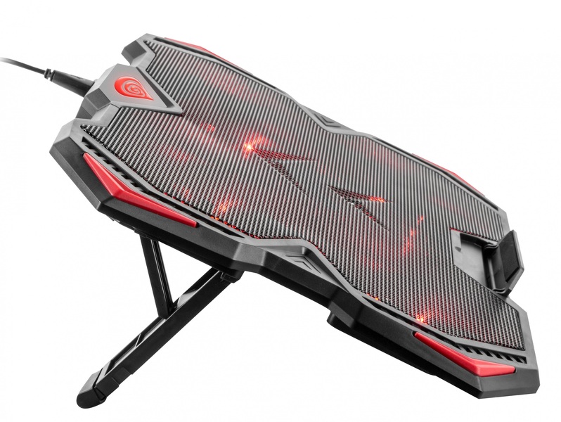 Zdjęcie produktu: Podstawka pod laptop Genesis OXID 250 15.6 - 17.3”, podświetlana z 4 wentylatorami (NHG-1144)