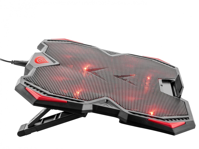 Zdjęcie produktu: Podstawka pod laptop Genesis OXID 250 15.6 - 17.3”, podświetlana z 4 wentylatorami (NHG-1144)