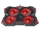 Miniatura zdjęcia: Podstawka pod laptop Genesis OXID 250 15.6 - 17.3”, podświetlana z 4 wentylatorami (NHG-1144)
