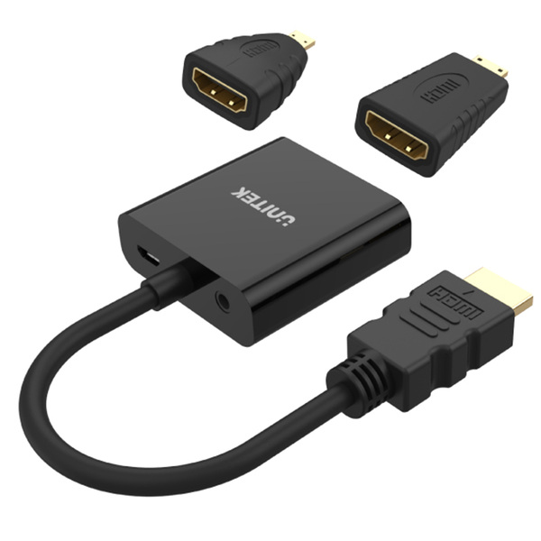 Zdjęcie produktu: Unitek Adapter Micro/Mini HDMI do VGA+audio (Y-6355) Zdjęcie produktu: Unitek Adapter Micro/Mini HDMI do VGA+audio (Y-6355)