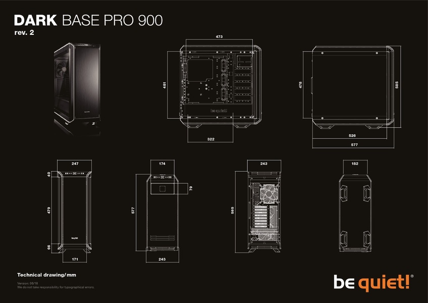 Zdjęcie produktu: Obudowa do komputera be quiet! Dark Base Pro 900 Orange Rev.2 (BGW14)