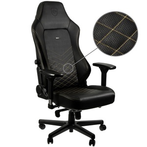 Miniatura produktu: Fotel noblechairs HERO, czarny, złote obszycie