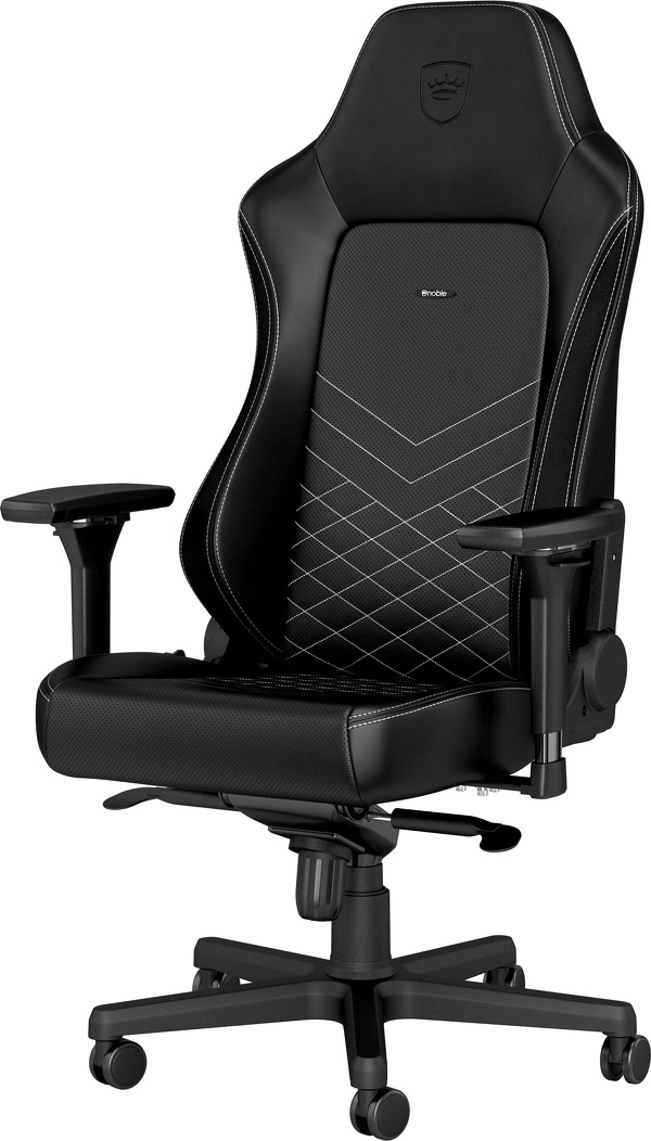 Zdjęcie produktu: Fotel noblechairs HERO, czarny, białe obszycie