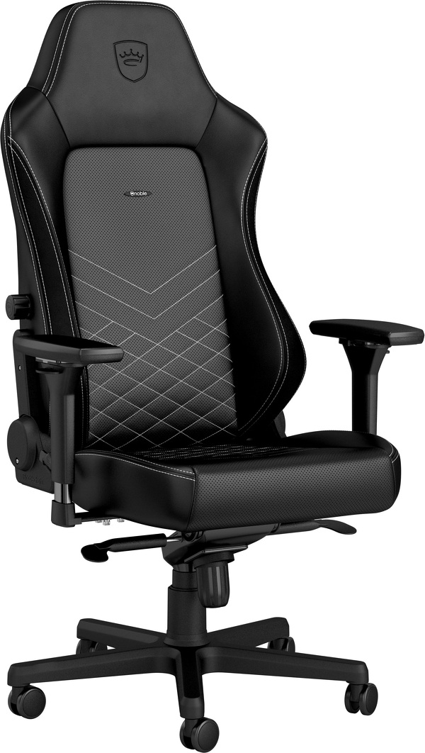 Zdjęcie produktu: Fotel noblechairs HERO, czarny, białe obszycie