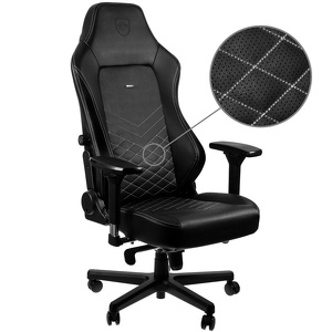 Miniatura produktu: Fotel noblechairs HERO, czarny, białe obszycie