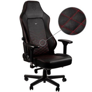 Miniatura produktu: Fotel noblechairs HERO, czarny, czerwone obszycie