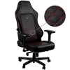 Fotel noblechairs HERO, czarny, czerwone obszycie