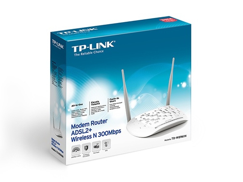 Zdjęcie produktu: TP-Link TD-W8961N ADSL N300 Wireless 4xLAN 1xWAN Annex A