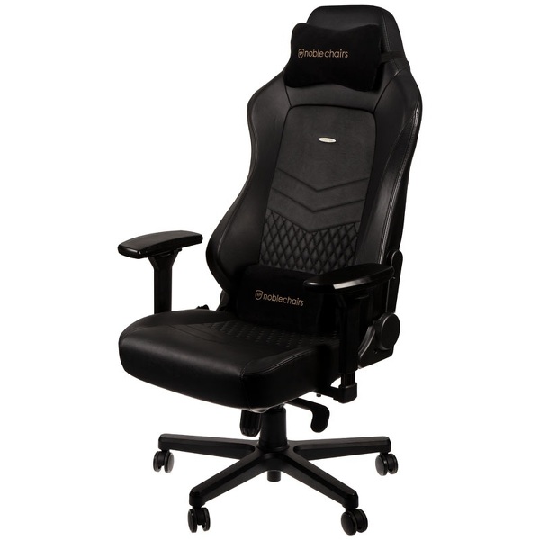 Zdjęcie produktu: Fotel noblechairs HERO, naturalna skóra, czarny, czarne obszycie