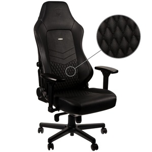 Miniatura produktu: Fotel noblechairs HERO, naturalna skóra, czarny, czarne obszycie