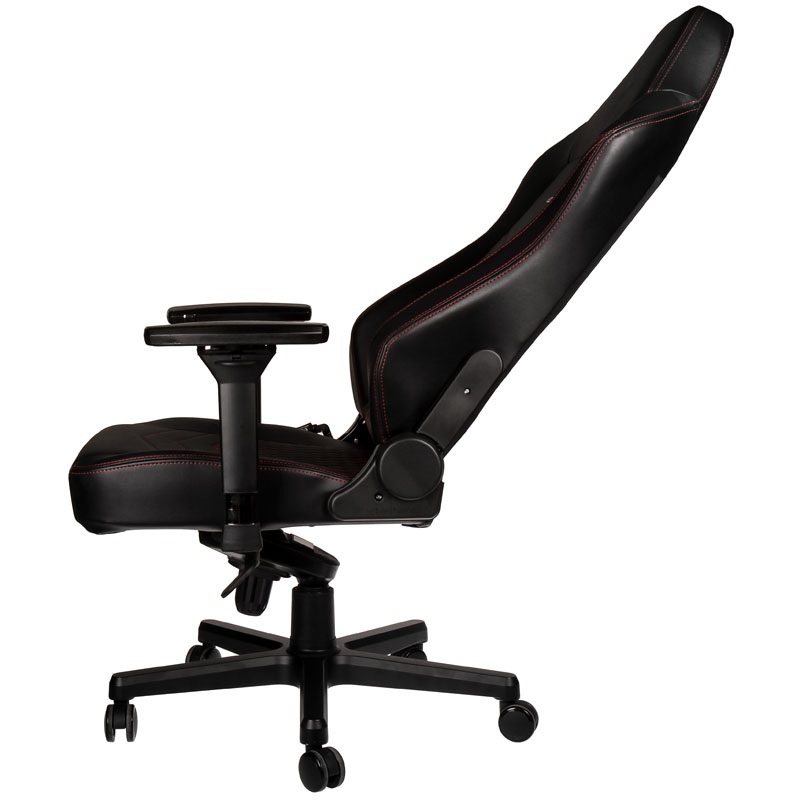 Fotel noblechairs HERO, naturalna skóra, czarny, czerwone obszycie Fotel noblechairs HERO, naturalna skóra, czarny, czerwone obszycie
