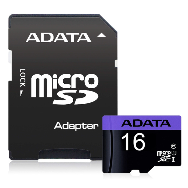 Zdjęcie produktu: Karta ADATA microSDHC UHS-I 16GB read 50MB/s + Adapter SD