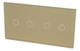 Miniatura zdjęcia: Touchme Duży panel 86x158mm szklany, 2 x przycisk podwójny, złoty TM702702G