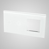 Touchme Duży panel 86x158mm szklany, 1 x przycisk podwójny, 1 x ramka, biały TM702728W
