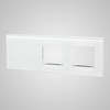 Touchme Duży panel 86x228mm szklany, 1 x przycisk podwójny, 2 x ramka, biały TM702728728W