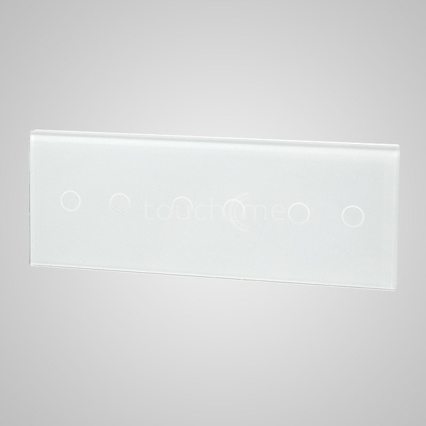 Zdjęcie produktu: Touchme Duży panel 86x228mm szklany, 3 x przycisk podwójny, biały TM702702702W Zdjęcie produktu: Touchme Duży panel 86x228mm szklany, 3 x przycisk podwójny, biały TM702702702W