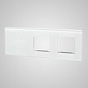 Touchme Duży panel 86x228mm szklany, 1 x przycisk potrójny, 2 x ramka, biały TM703728728W