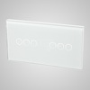 Miniatura zdjęcia: Touchme Duży panel 86x158mm szklany, 2 x przycisk potrójny, biały TM703703W