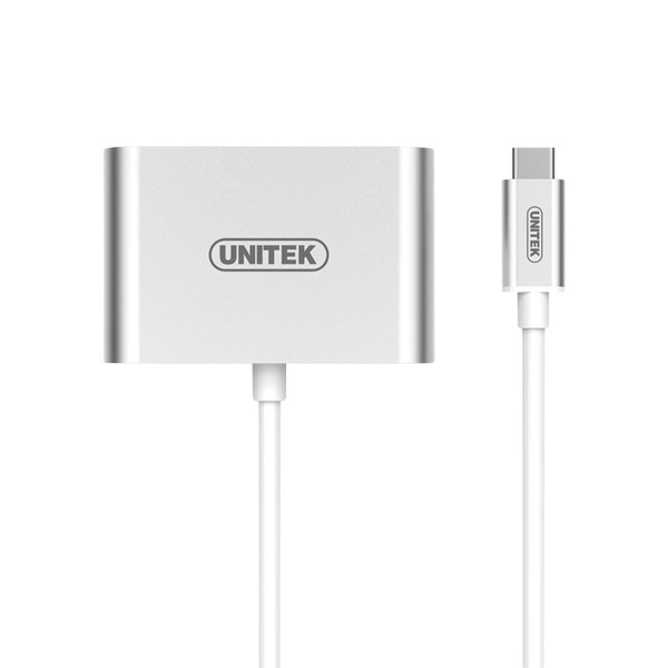 Zdjęcie produktu: Unitek Adapter Typ-C na HDMI i VGA (Y-V100) Zdjęcie produktu: Unitek Adapter Typ-C na HDMI i VGA (Y-V100)
