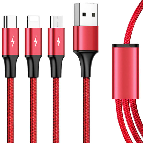 Unitek przewód ładujący USB A 3 w 1 C4049RD