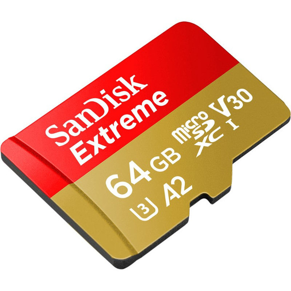 Zdjęcie produktu: Karta SanDisk Extreme microSDXC 64GB 160/60 MB/s A2 C10 V30 UHS-I U3 Mobile (SDSQXA2-064G-GN6MA)