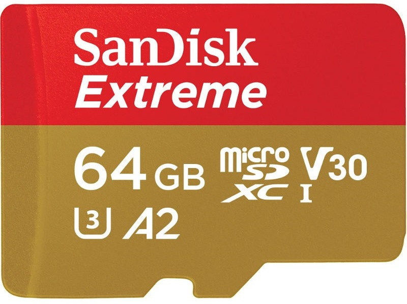 Karta SanDisk Extreme microSDXC 64GB 160/60 MB/s A2 C10 V30 UHS-I U3 Mobile (SDSQXA2-064G-GN6MA)