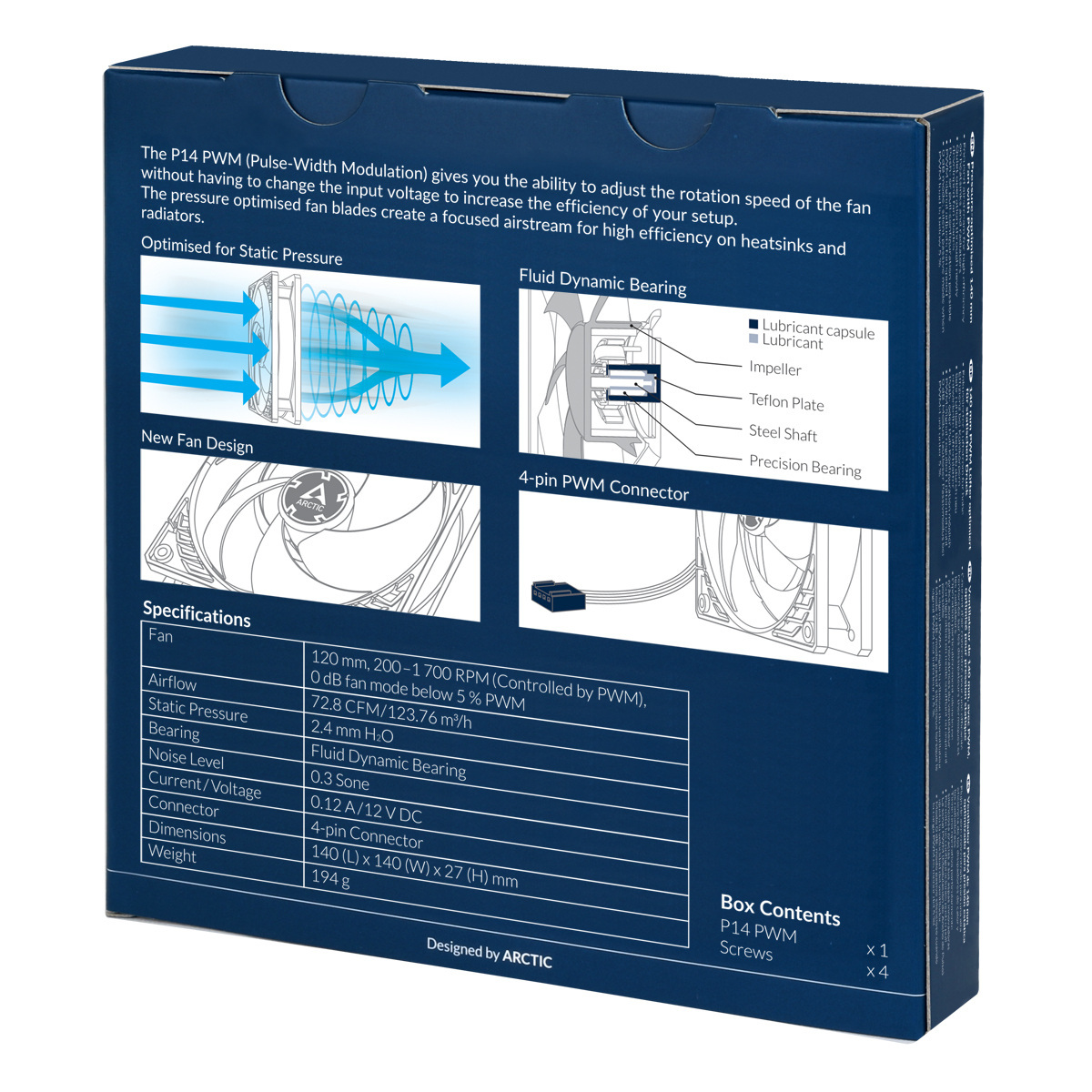 Wentylator Arctic P14 PWM Czarny 140mm Wentylator Arctic P14 PWM Czarny 140mm