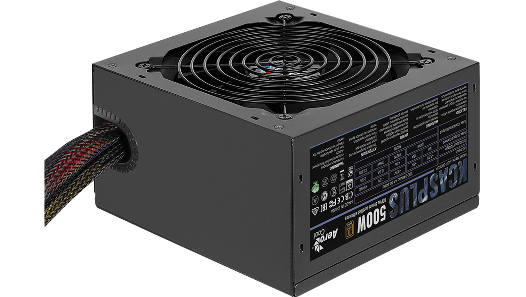 Zasilacz Aerocool KCAS-500Plus 80Plus Bronze DC-DC 500W Zasilacz Aerocool KCAS-500Plus 80Plus Bronze DC-DC 500W