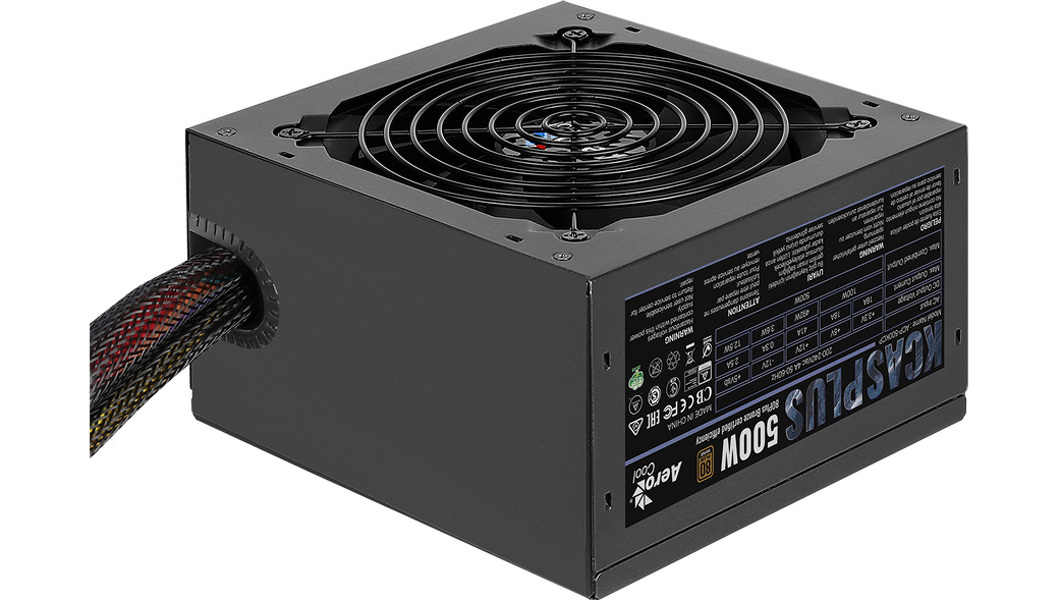 Zdjęcie produktu: Zasilacz Aerocool KCAS-500Plus 80Plus Bronze DC-DC 500W Zdjęcie produktu: Zasilacz Aerocool KCAS-500Plus 80Plus Bronze DC-DC 500W