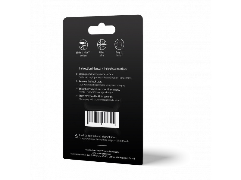 Zdjęcie produktu: 3mk PrivacySlider zaślepka na kamerkę internetową Zdjęcie produktu: 3mk PrivacySlider zaślepka na kamerkę internetową