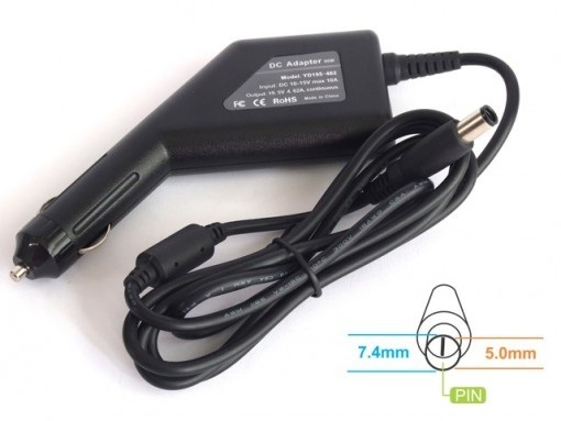 Energy4U CA19 19.5V / 4.62A (7.4x5.0mm + PIN) 91W, zasilacz samochodowy do notebooka Dell