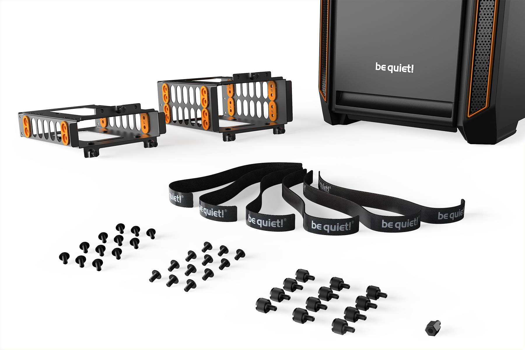 Obudowa do komputera be quiet! Silent Base 601 Czarno-pomarańczowa z oknem (BGW25)