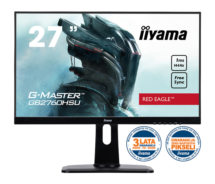 Zdjęcie produktu: iiyama G-Master GB2760HSU-B1 Red Eagle 27" FHD TN 144Hz 1ms PIVOT FreeSync - z gwarancją iiyama 3 lata