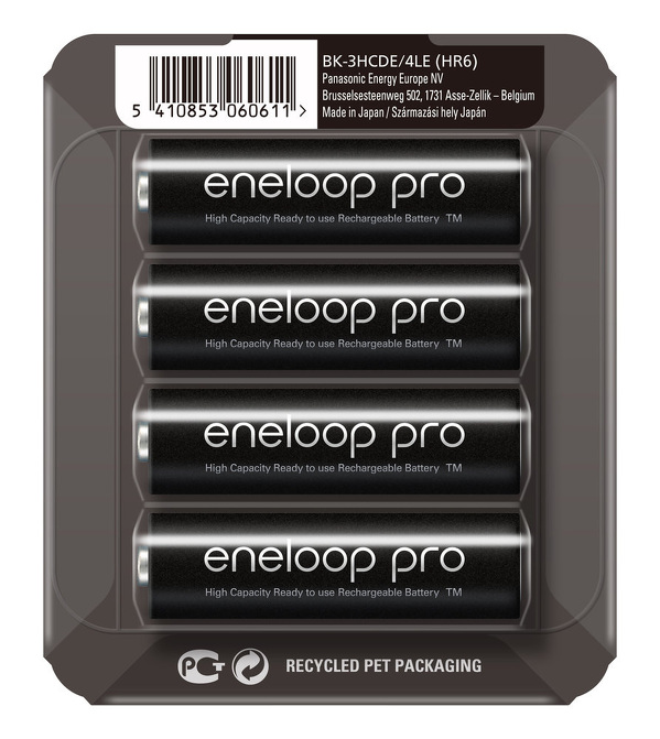 Zdjęcie produktu: Panasonic Eneloop Pro R6/AA 2500mAh - opak. 4 akumulatorki - sliding pack (BK-3HCDE/4LE) Zdjęcie produktu: Panasonic Eneloop Pro R6/AA 2500mAh - opak. 4 akumulatorki - sliding pack (BK-3HCDE/4LE)