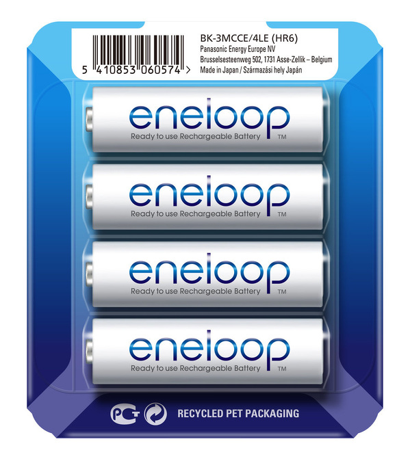 Zdjęcie produktu: Panasonic Eneloop R6/AA 1900mAh - opak. 4 akumulatorki - sliding pack (BK-3MCCE/4LE) Zdjęcie produktu: Panasonic Eneloop R6/AA 1900mAh - opak. 4 akumulatorki - sliding pack (BK-3MCCE/4LE)