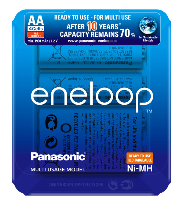 Zdjęcie produktu: Panasonic Eneloop R6/AA 1900mAh - opak. 4 akumulatorki - sliding pack (BK-3MCCE/4LE) Zdjęcie produktu: Panasonic Eneloop R6/AA 1900mAh - opak. 4 akumulatorki - sliding pack (BK-3MCCE/4LE)