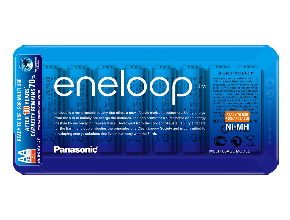 Panasonic Eneloop R6/AA 1900mAh - opak. 8 akumulatorków - sliding pack (BK-3MCCE/8LE) Panasonic Eneloop R6/AA 1900mAh - opak. 8 akumulatorków - sliding pack (BK-3MCCE/8LE)