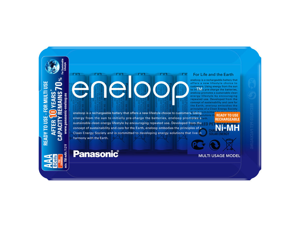 Panasonic Eneloop R03/AAA 750mAh - opak. 8 akumulatorków - sliding pack (BK-4MCCE/8LE) Panasonic Eneloop R03/AAA 750mAh - opak. 8 akumulatorków - sliding pack (BK-4MCCE/8LE)