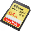Miniatura zdjęcia: Karta SanDisk Extreme SDXC 64GB 150/60 MB/s V30 UHS-I U3 (SDSDXV6-064G-GNCIN)