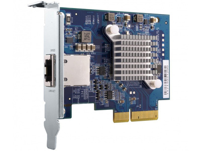 Miniatura produktu: Qnap QXG-10G1T 1 x 10Gbase-T 10GbE network expansion card, PCIe Gen3 x4, Low-profile bracket pre-loaded, Low-profile flat and Full-height bracksts are bundled Miniatura produktu: Qnap QXG-10G1T 1 x 10Gbase-T 10GbE network expansion card, PCIe Gen3 x4, Low-profile bracket pre-loaded, Low-profile flat and Full-height bracksts are bundled