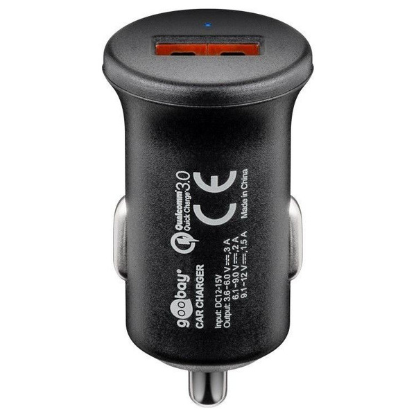 Zdjęcie produktu: Ładowarka samochodowa USB GOOBAY 45162 3A Quick Charge QC3.0 fast charger Zdjęcie produktu: Ładowarka samochodowa USB GOOBAY 45162 3A Quick Charge QC3.0 fast charger