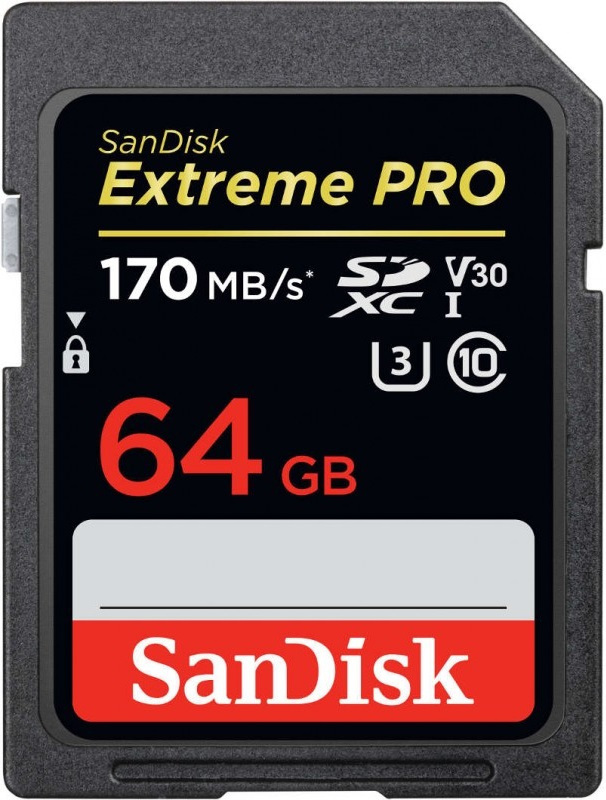 Karta SanDisk Extreme PRO SDXC 64GB 170/90 MB/s V30 UHS-I U3 (SDSDXXY-064G-GN4IN)