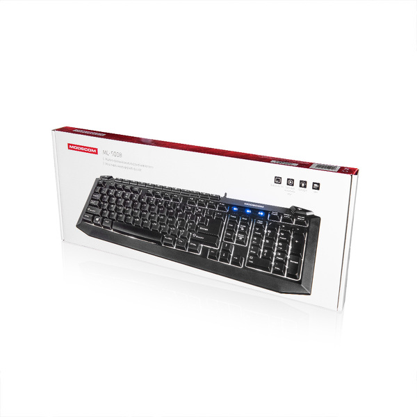 Zdjęcie produktu: Klawiatura Modecom przewodowa K-MC-5008-100-U-L Zdjęcie produktu: Klawiatura Modecom przewodowa K-MC-5008-100-U-L