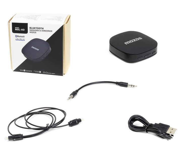 Zdjęcie produktu: Mozos MBL-HD, transmiter nadajnik odbiornik Bluetooth 5.0 Apt-X Hi-Res Zdjęcie produktu: Mozos MBL-HD, transmiter nadajnik odbiornik Bluetooth 5.0 Apt-X Hi-Res